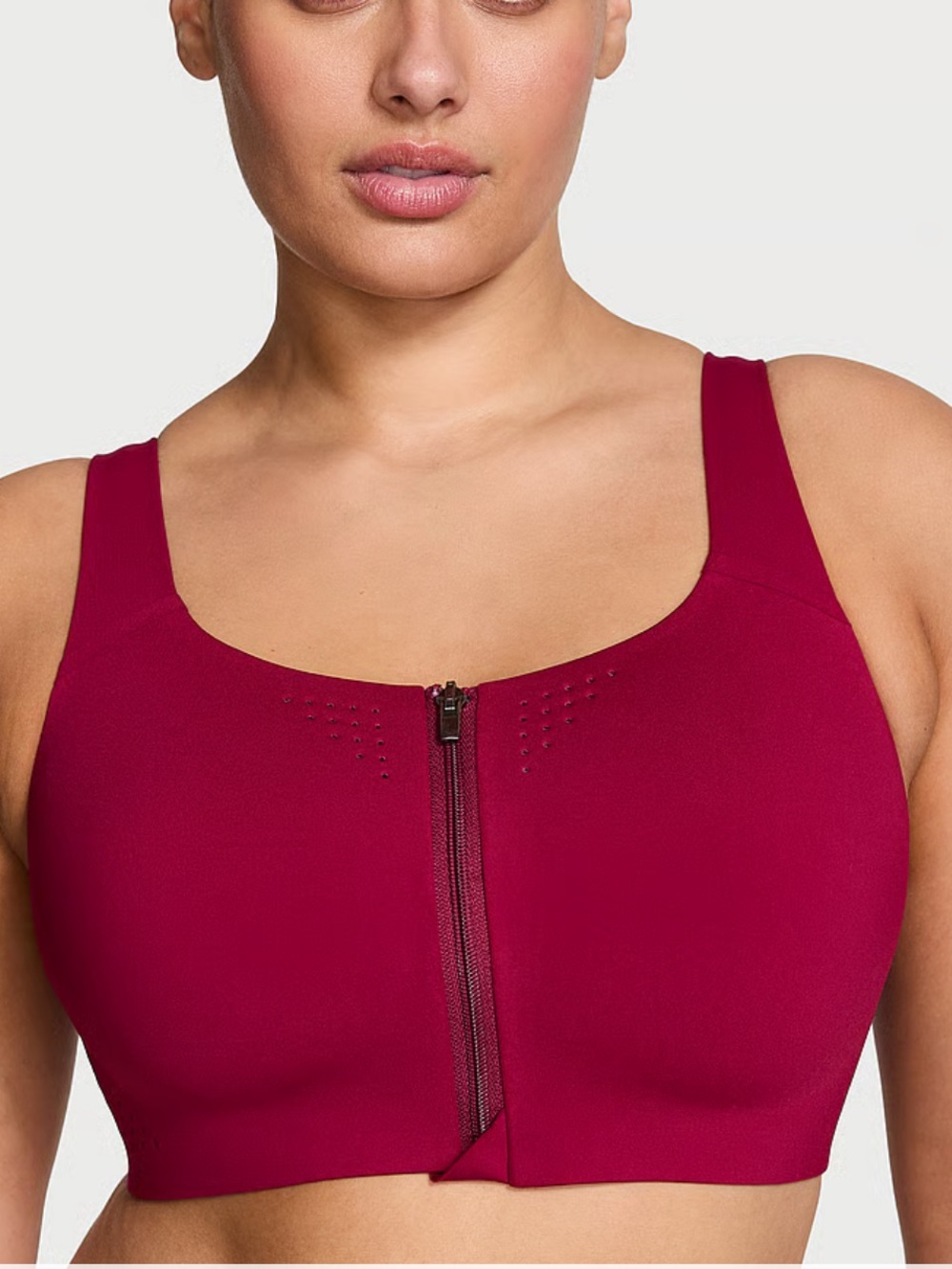 VSX Featherweight Maxi Front-Close Sports Bra Campari Red 36DD
